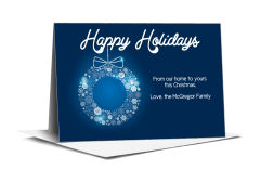 Christmas Glowing Holiday Wreath Cards  7.875